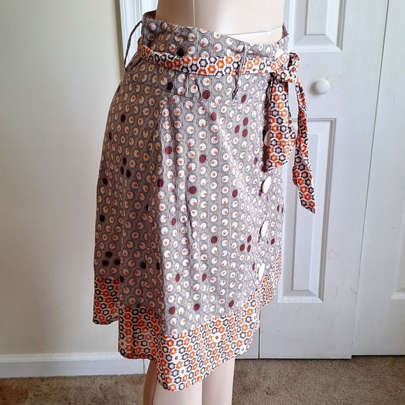 Rue21 A-Line Belted Button Down Skirt Size Small 100% Cotton - Picture 3 of 6